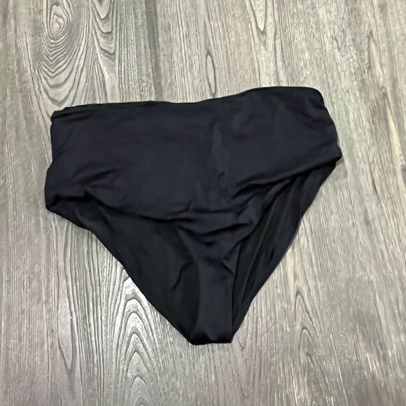 ASOS DESIGN Swim High Rise Bikini Bottom Thick Waist Swimwear Black Size 22 - Picture 1 of 4